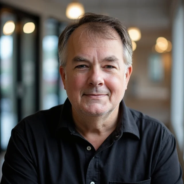 Scott Hall, founder of LegalDataROI, wearing a black collared shirt